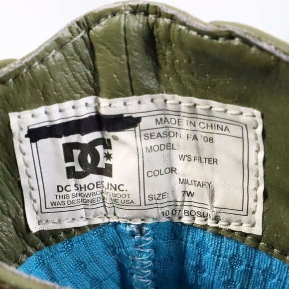 DC Shoes Women's 7 Filter Green Crocodile Military Pirate Tall Boots RARE 2008 - Picture 11 of 11